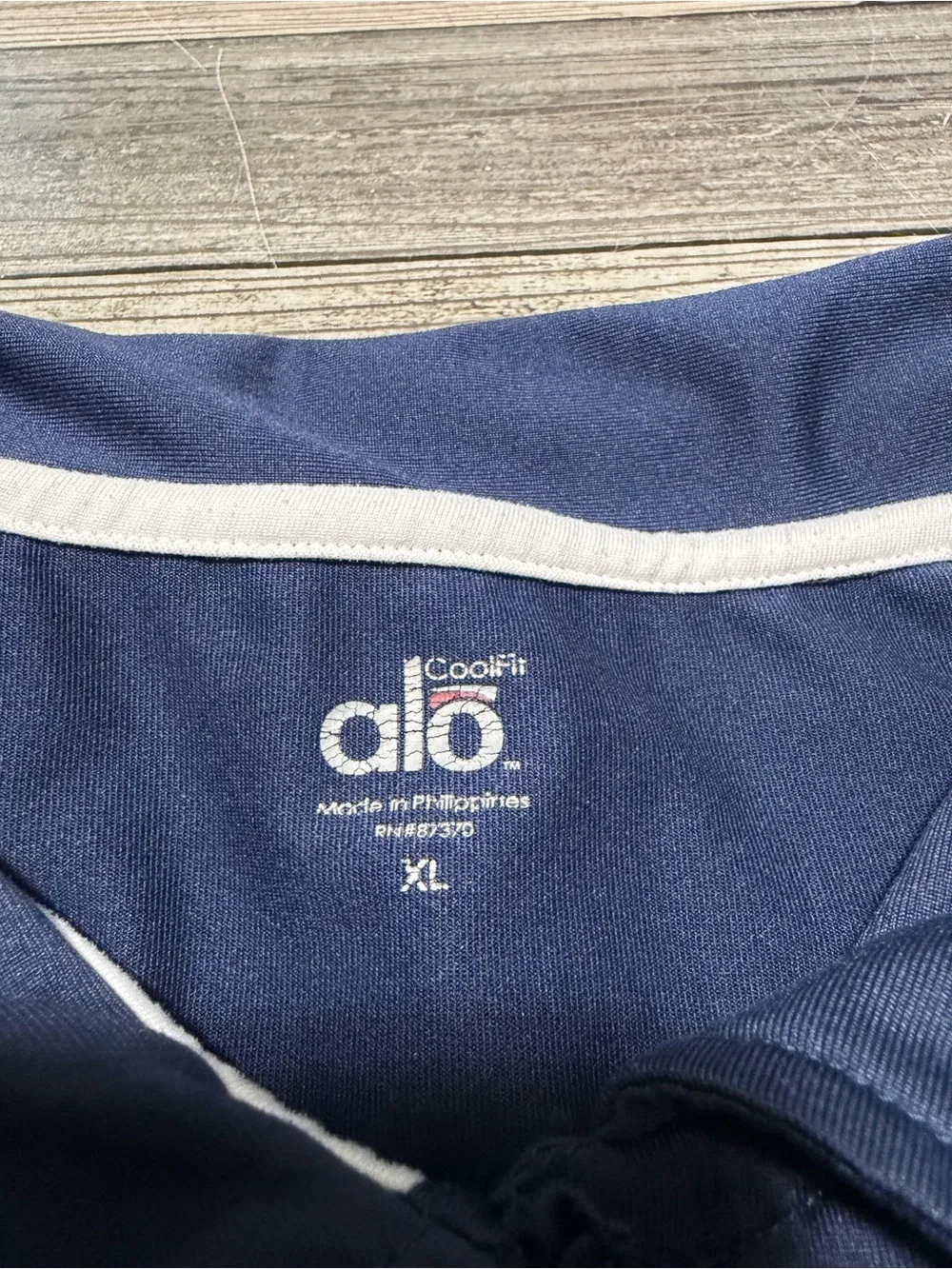ALO Cool Fit Polo Shirt Women’s XL Navy Blue Performance Mesh Sides Athletic